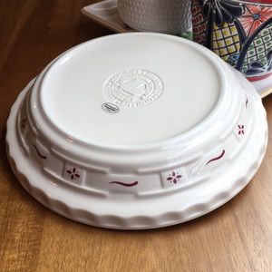 Longaberger Pottery Woven Traditions Grandma Bonnie's Pie Plate